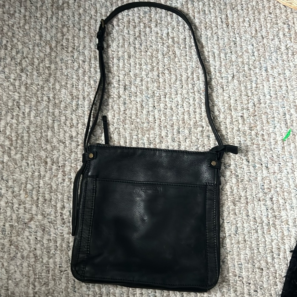 American Leather Co. Black Crossbody Bag